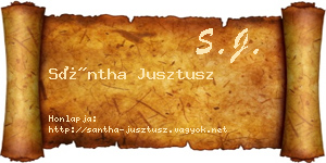 Sántha Jusztusz névjegykártya